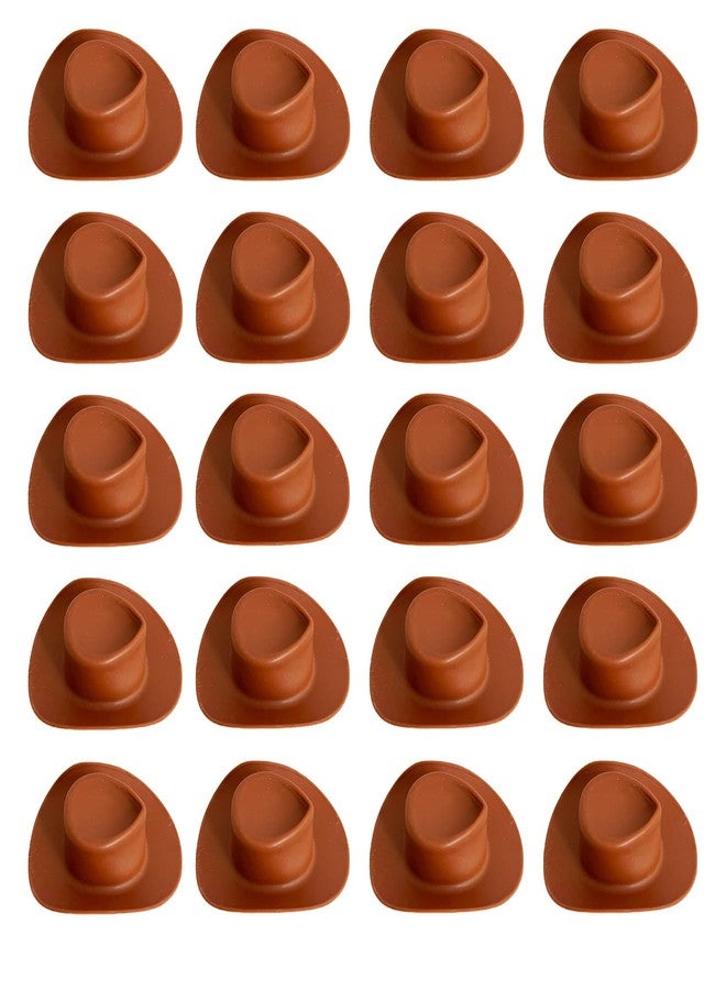 Phinicco 20 Brown Mini Cowboy Hats for Crafts, DIY, Parties & Gifts (Brown) - Image 1
